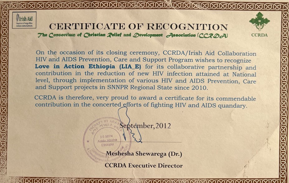 CCRDA AWARD